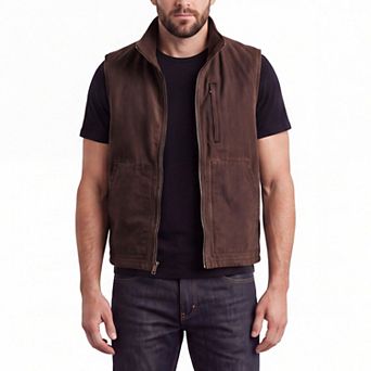 Men's Hallstatt Full Zip Utility Suede Vest