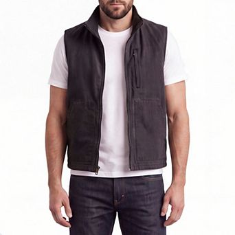 Men's Hallstatt Full Zip Utility Suede Vest