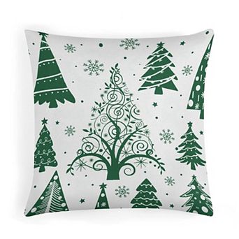 Pillow Cases, Soft Green Christmas Tree Decorative Pillow Covers for Living Room Decor