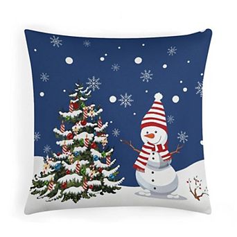 Pillow Cases, Soft Snowman Christmas Tree Decorative Throw Pillow Covers for Office Decor