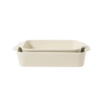 Gibson Elite Claybrook 2 pc Stoneware Baking Dish Set 3.6 and 4.8 Quart