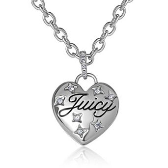 Juicy Couture Constellation Heart Puffy Heart Necklace for Women 18"+2"