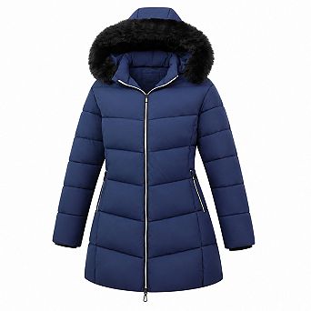 Women's Plus Size Winter Waterproof Down Alternative Coat Windproof Warm Jacket