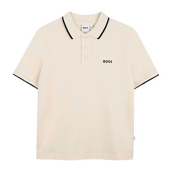 Boss Childrens/Kids Contrast Tipped Short-Sleeved Polo Shirt