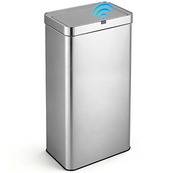 21 Gallon Stainless Steel Rectangular Motion Sensor Trash Can for Kitchen