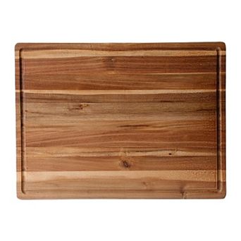 Gibson Elite Akron Mill Acacia Wood Cutting Board, 24 x 18 Inch with Juice Groove