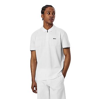 Boss Mens Pima Logo Regular Short-Sleeved Polo Shirt