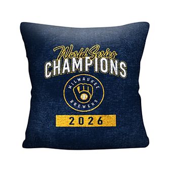 2026 MLB World Series Milwaukee Brewers 26 Champs Double Sided Tapestry Pillow