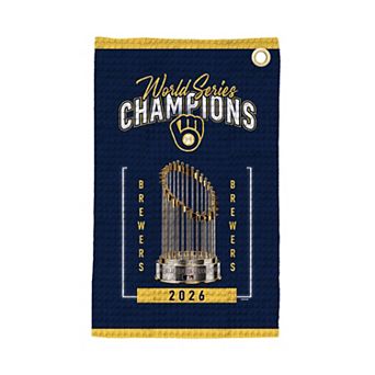 2026 MLB World Series Milwaukee Brewers 26 Champs Waffle Printed Fan Towel