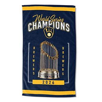 2026 MLB World Series Milwaukee Brewers 26 Champs Sand Free Beach Towel