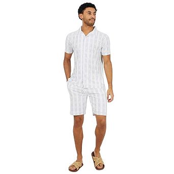 Brave Soul Mens ed Open Collar Shirt