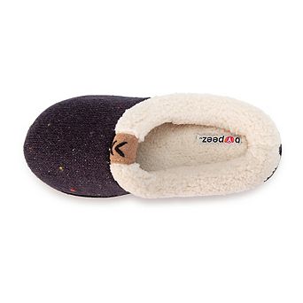 Pupeez Girl's Speckled Knit Sherpa-Lined Clog Slippers