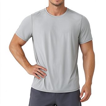 Men Crew Neck Quick Dry Short Sleeve Sports Casual T-Shirt