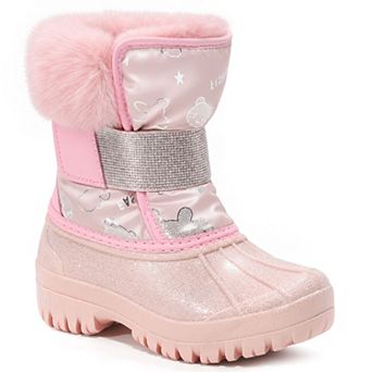 HOMEHOT Girls Snow Boots Warm Winter Shoes for Little Big Kids