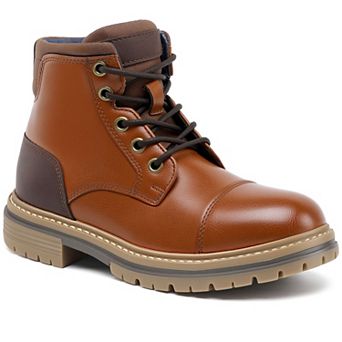 HOMEHOT Boys Boots Side Zipper Casual Lace-Up Boots for Little Big Kid
