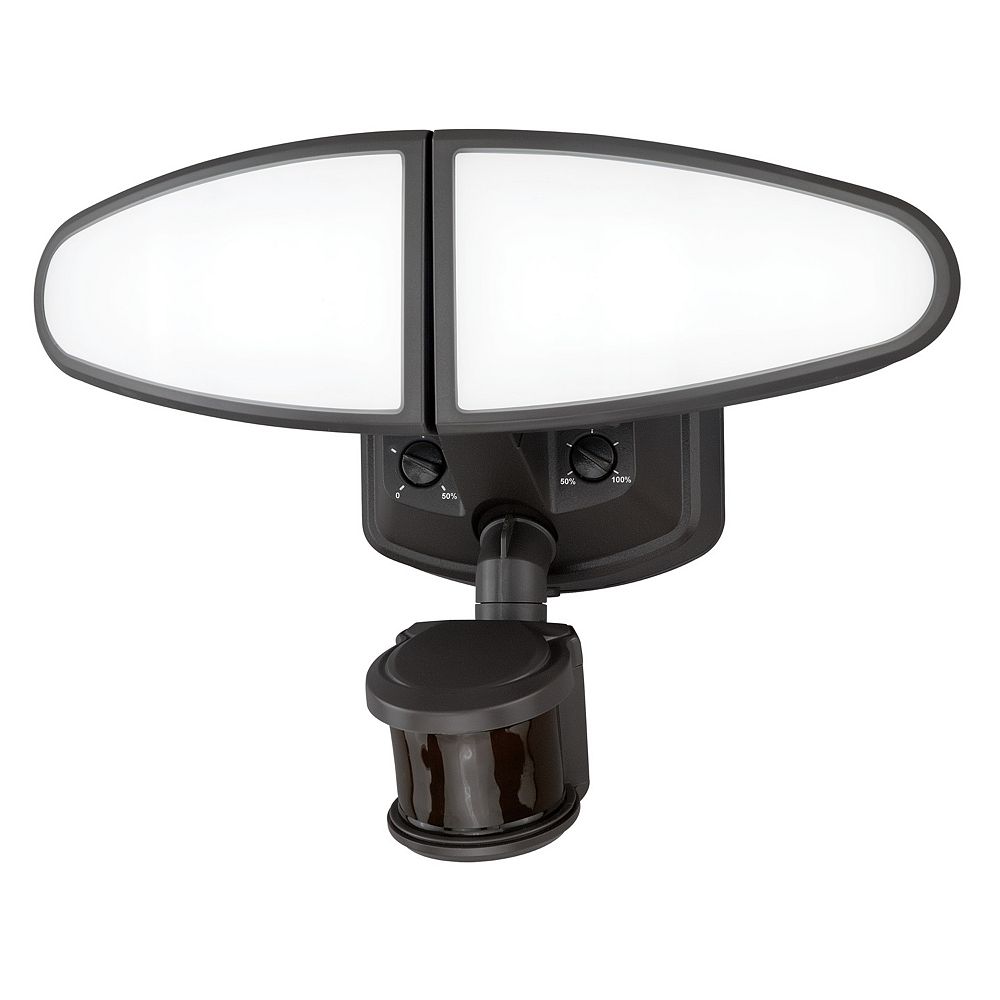 Palatine LED Bronze Motion Sensor Dusk to Dawn Outdoor Security Flood Light