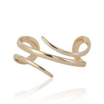 BCBGeneration Sculptural Cuff Bracelet for Women, Yellow (One Size)