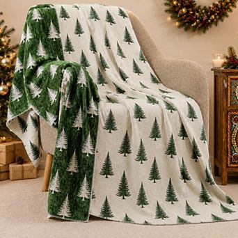 Chenille Reversible Boho Throw Blanket Soft Cozy Couch