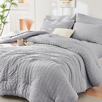 Full 7 Bed In A Bag Seersucker Bedding Comforter Set 82x86
