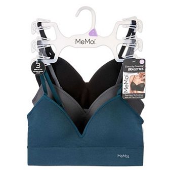 3 Pack Women's Seamless Tag-Free Bras with Built-In Cup Lining