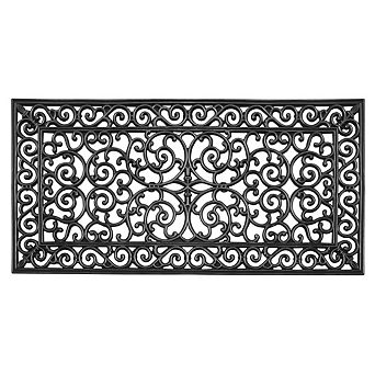 A1 Home Collections 9 lb Heavy Duty Non-Slip Rubber Mud Scraper & Drainage Doormat