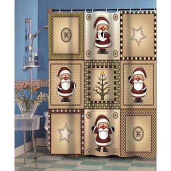 Americana Holiday Fabric Shower Curtain