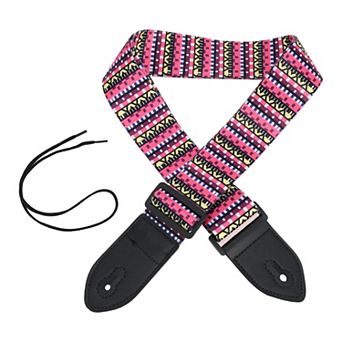34.65" Printed Guitar Strap Rose Pink