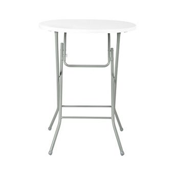 Homy Casa 31.5" Round Folding Bar Table Portable High Top Pub Table for Small Spaces & Parties
