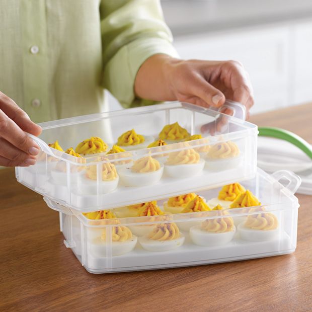 Rubbermaid, Kitchen, Rubbermaid Deviled Egg Keeper Tray Container Carrier  Food Storage