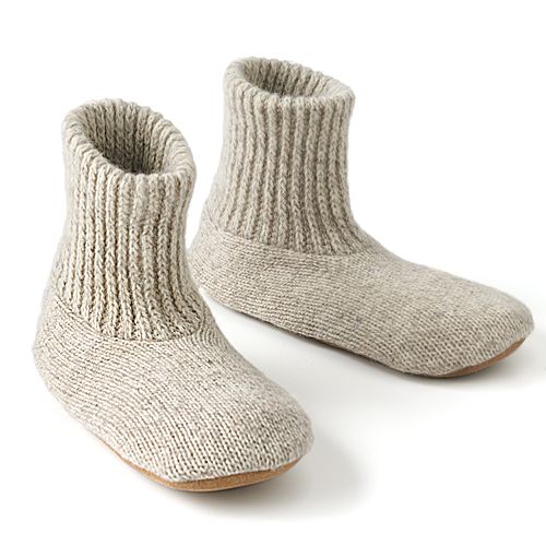 muk luks men's nordic knit bootie slipper socks