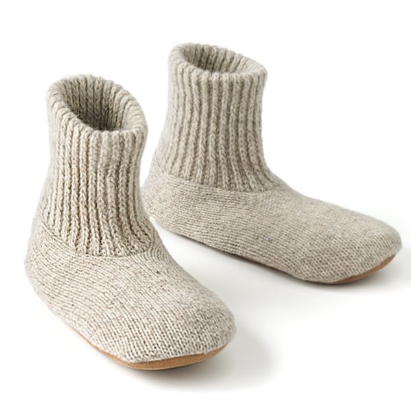 Mukluks wool slipper socks with hot sale leather sole