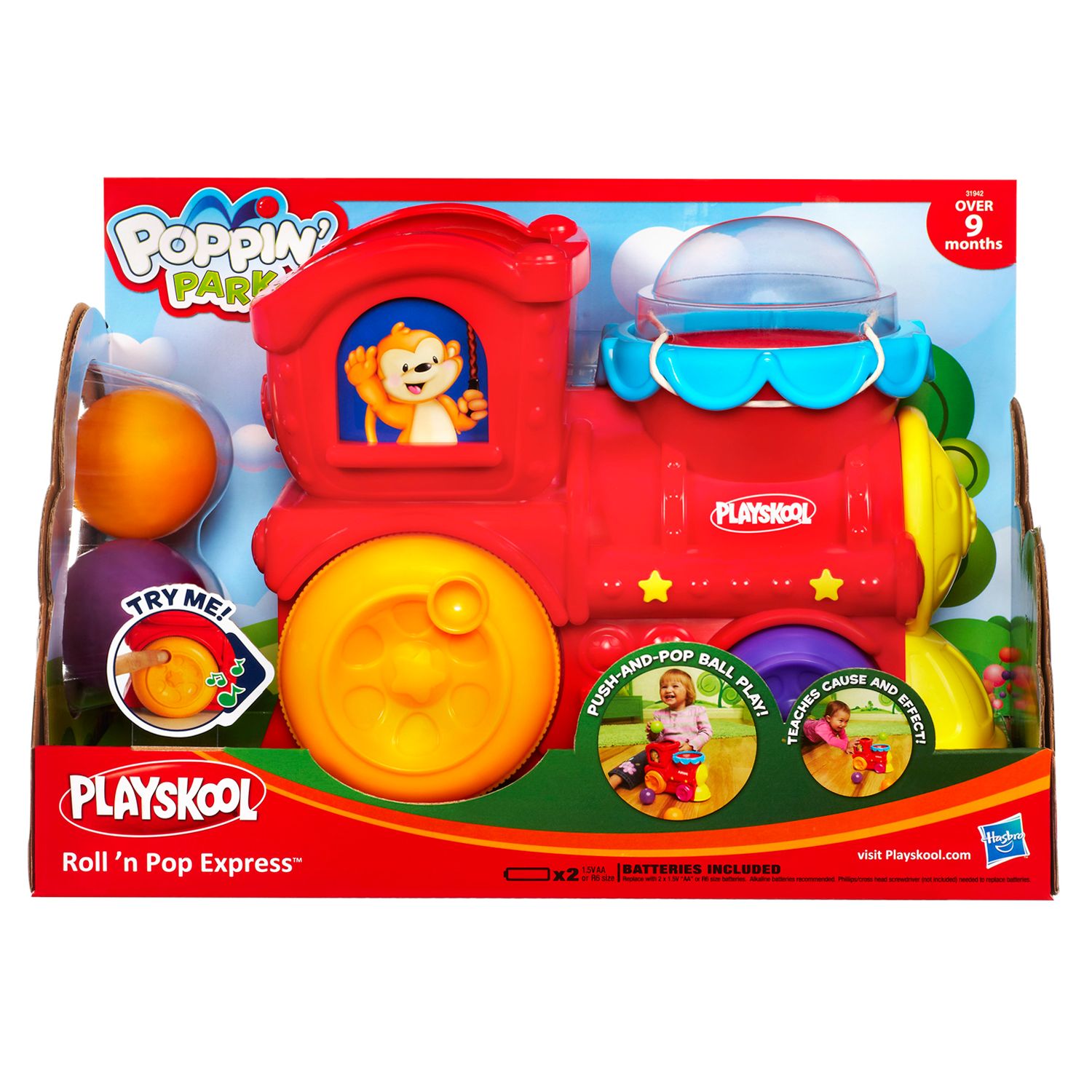 playskool train with balls