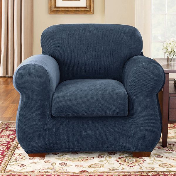 Sure Fit Stretch Pique 2 Pc Chair Slipcover