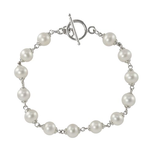 Sterling Silver Freshwater Cultured Pearl Bracelet