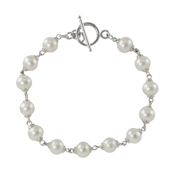 Sterling silver hot sale pearl bracelet