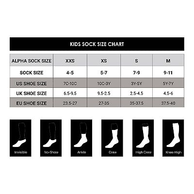 Kids Nike 6 Pack Dri FIT Performance Crew Socks