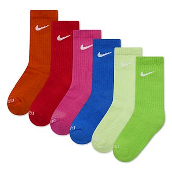 Kids Nike 6-Pack Dri-FIT Performance Crew Socks