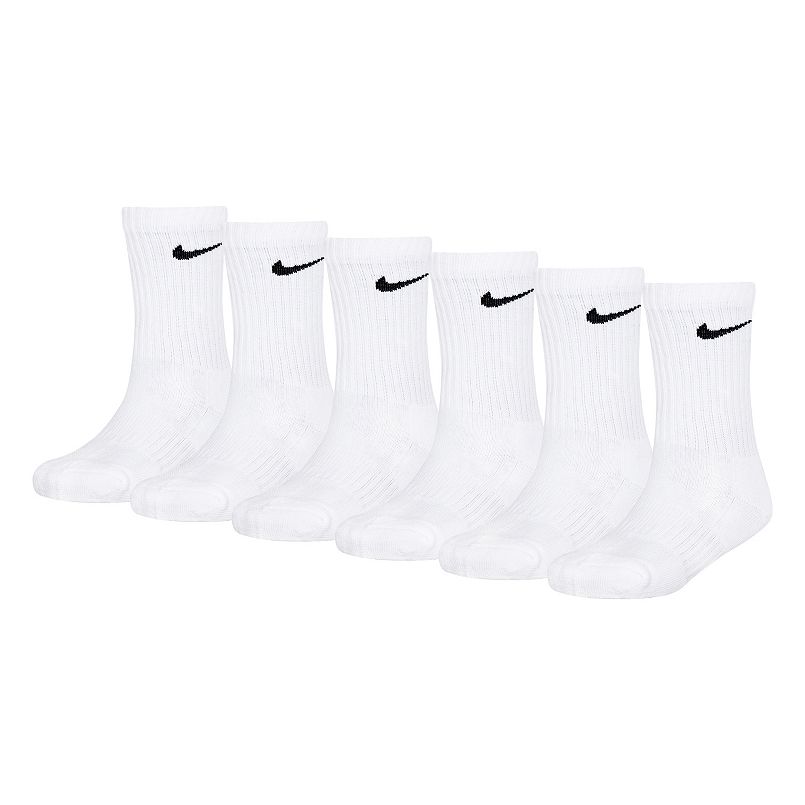 Kids Nike 6-Pack Dri-FIT Performance Crew Socks