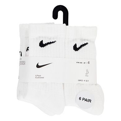 Kids Nike 6-pk. Dri-FIT Performance Quarter Socks