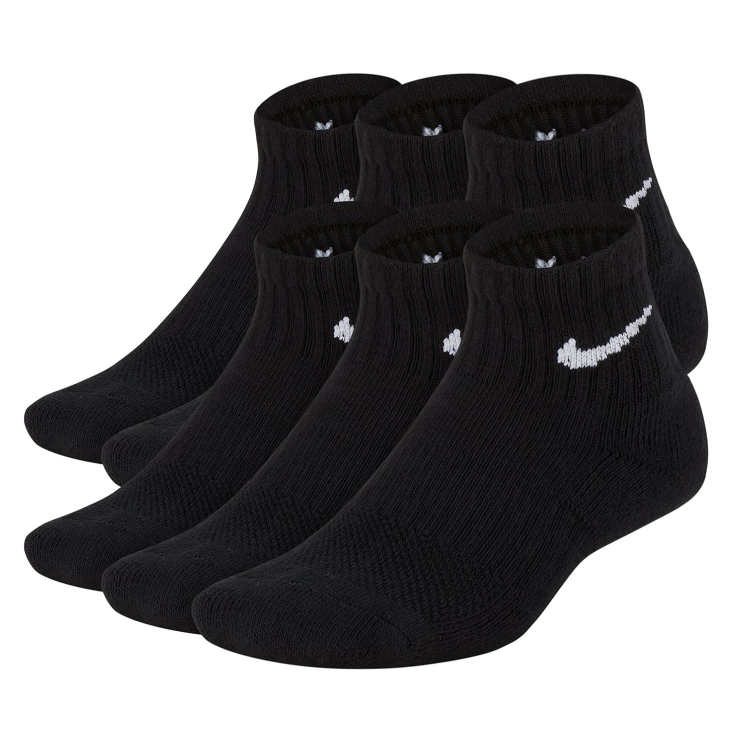 nike quarter socks black