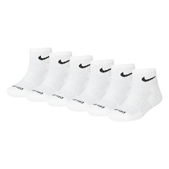 Kids Nike 6 pk Dri-FIT Performance Quarter Socks