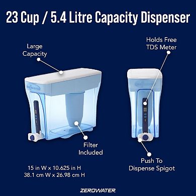 ZeroWater 23-Cup 5-Stage Water Filtration Dispenser