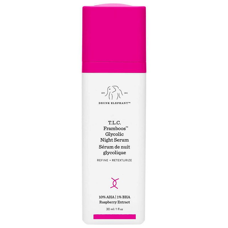 Drunk Elephant T.L.C. Framboos Glycolic Resurfacing Night Serum, Size: 1 Oz, None