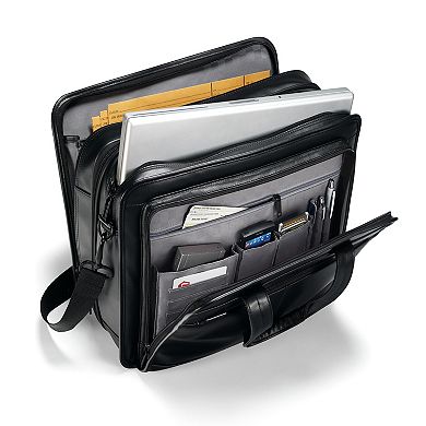 Samsonite Classic Leather File Laptop Briefcase