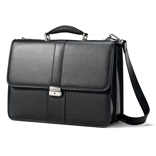 kohls leather briefcase