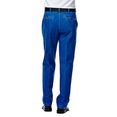 Men's Haggar® Work to Weekend® Classic-Fit Flat-Front Denim Pants