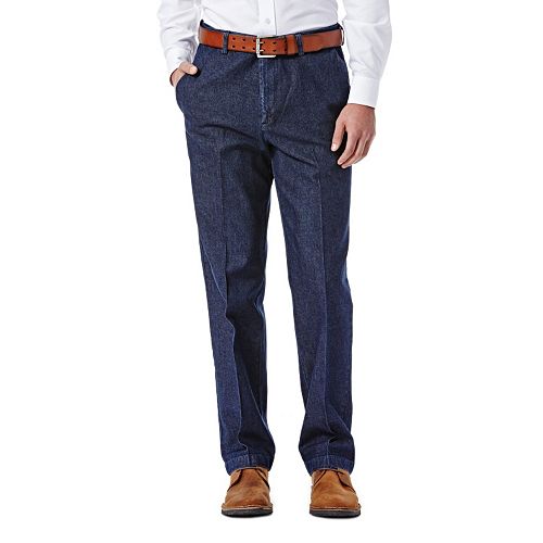 Men's Haggar® Work to Weekend® Classic-Fit Flat-Front Denim Pants