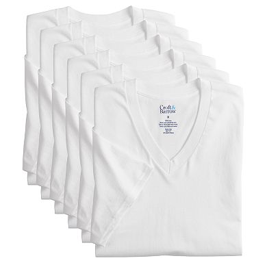Men's Croft & Barrow® 6 pk V-Neck Tee