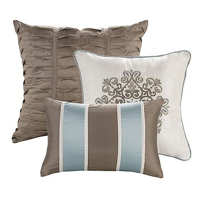Madison Park Lorraine 7-Piece Jacquard Paisley Comforter Set with