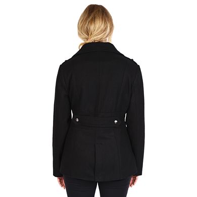 Women's Excelled Military Wool Blend Peacoat